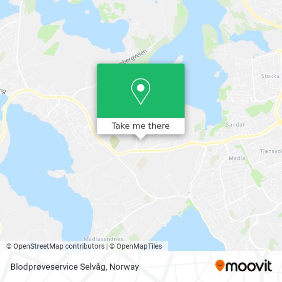 Blodprøveservice Selvåg map