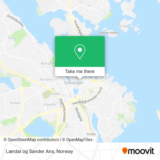 Lærdal og Sander Ans map