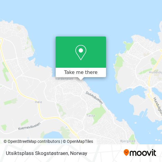 Utsiktsplass Skogstøstraen map