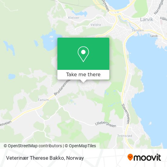 Veterinær Therese Bakko map