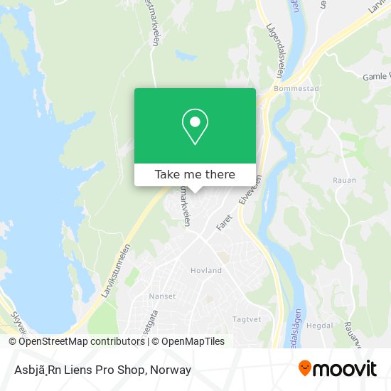 Asbjã¸Rn Liens Pro Shop map