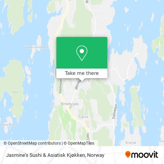 Jasmine's Sushi & Asiatisk Kjøkken map