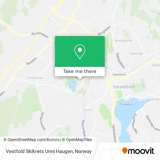 Vestfold Skikrets Unni Haugen map