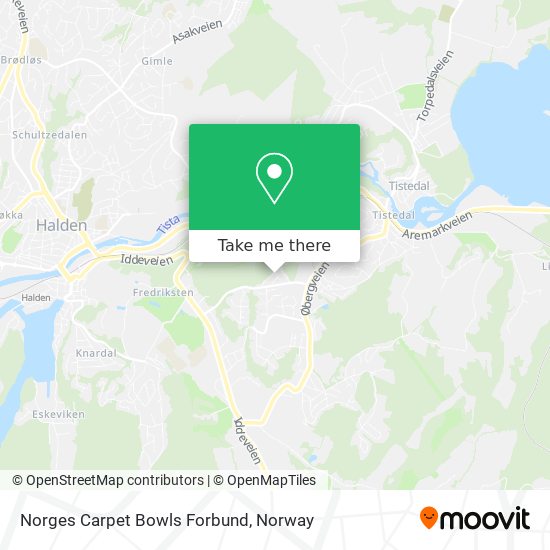 Norges Carpet Bowls Forbund map