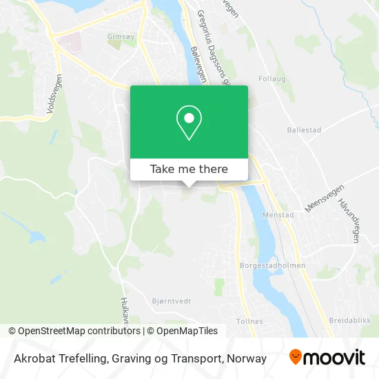 Akrobat Trefelling, Graving og Transport map