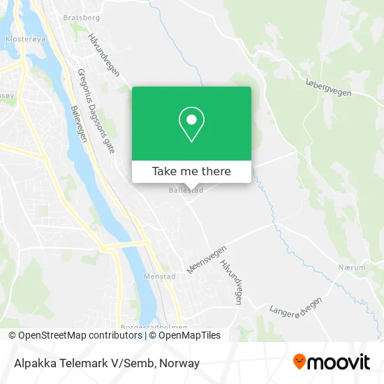 Alpakka Telemark V/Semb map
