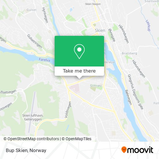 Bup Skien map