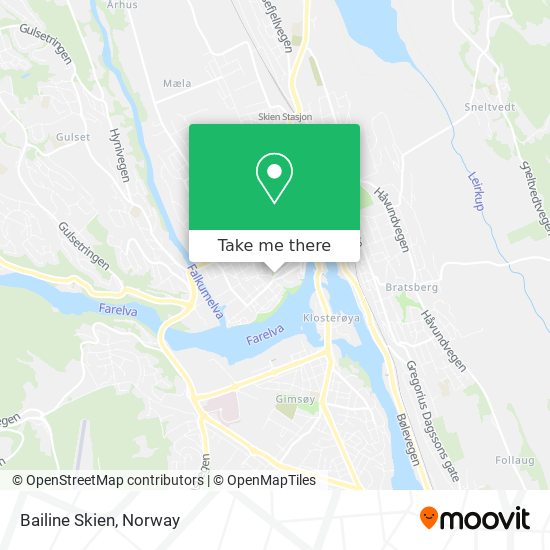 Bailine Skien map