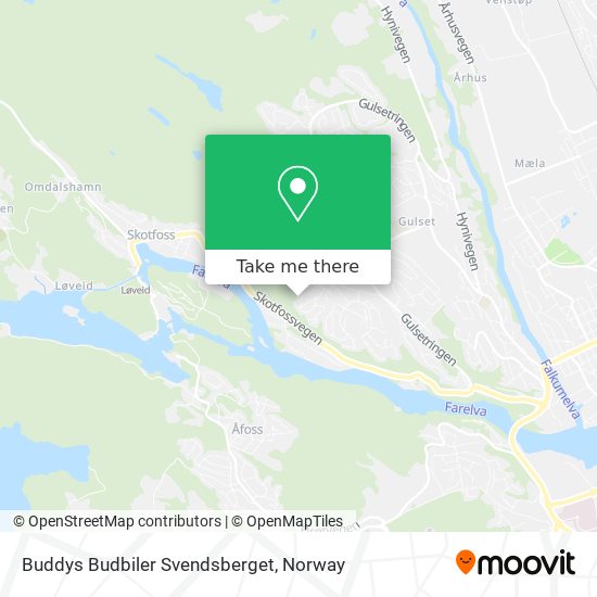 Buddys Budbiler Svendsberget map