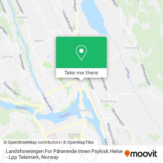 Landsforeningen For Pårørende Innen Psykisk Helse - Lpp Telemark map