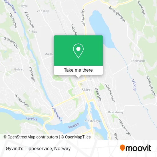 Øyvind's Tippeservice map