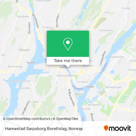 Hannestad Sarpsborg Borettslag map