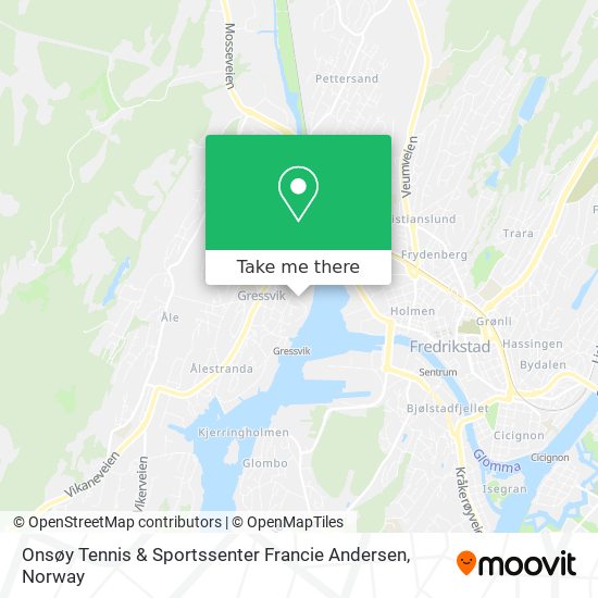 Onsøy Tennis & Sportssenter Francie Andersen map