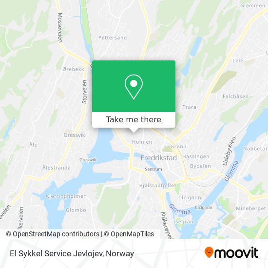 El Sykkel Service Jevlojev map