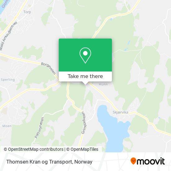 Thomsen Kran og Transport map