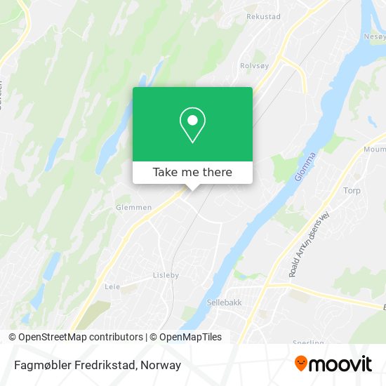Fagmøbler Fredrikstad map