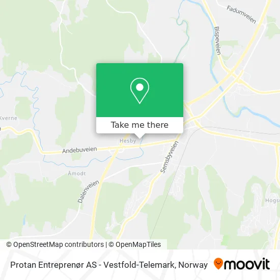 Protan Entreprenør AS - Vestfold-Telemark map