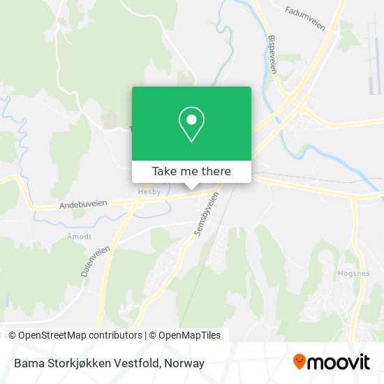 Bama Storkjøkken Vestfold map