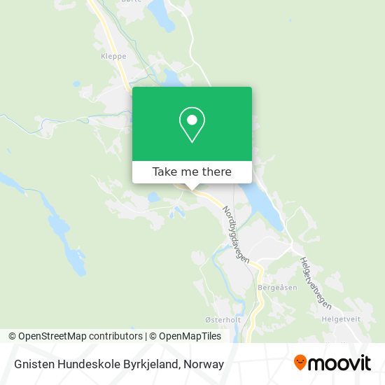 Gnisten Hundeskole Byrkjeland map
