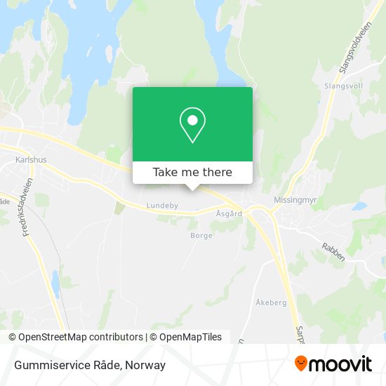 Gummiservice Råde map