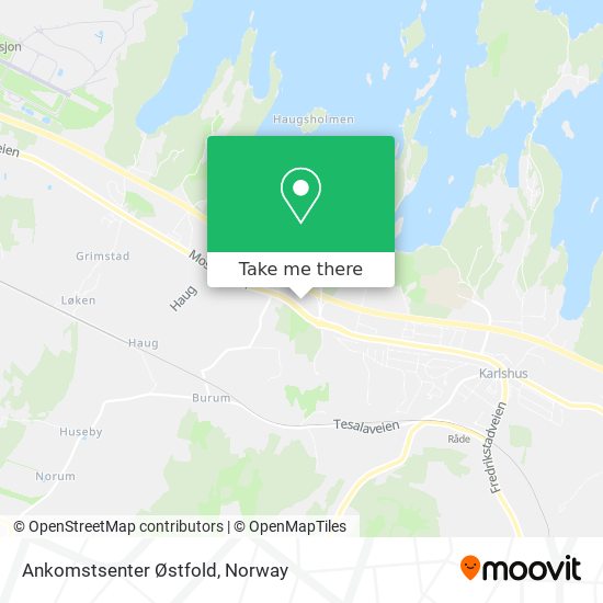 Ankomstsenter Østfold map