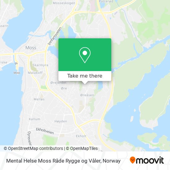 Mental Helse Moss Råde Rygge og Våler map