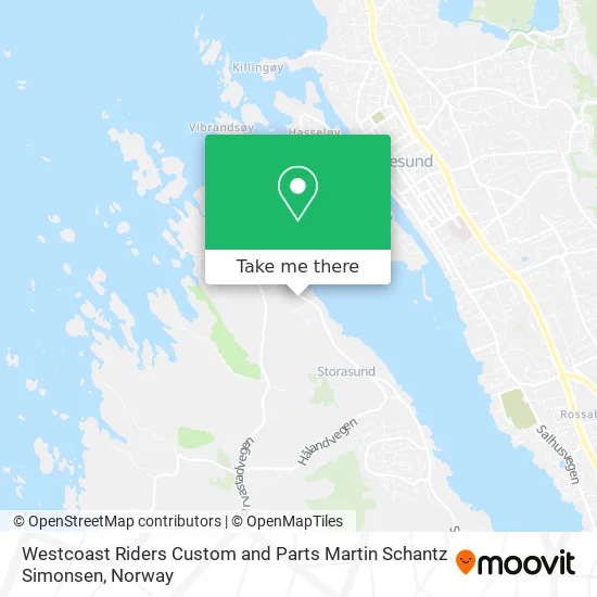 Westcoast Riders Custom and Parts Martin Schantz Simonsen map