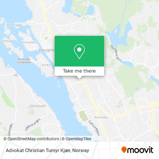 Advokat Christian Tumyr Kjær map