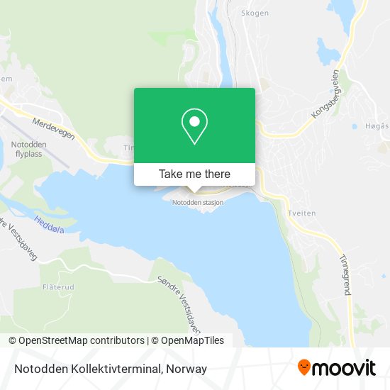 Notodden Kollektivterminal map