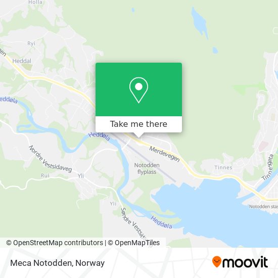 Meca Notodden map