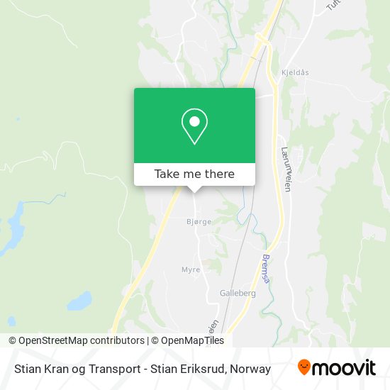Stian Kran og Transport - Stian Eriksrud map