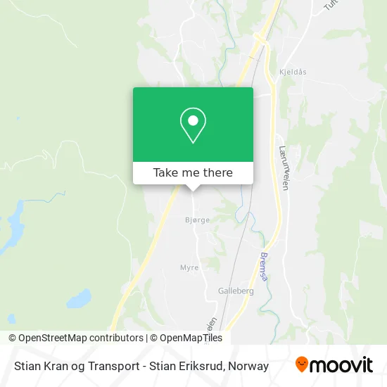 Stian Kran og Transport - Stian Eriksrud map