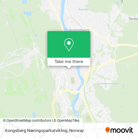 Kongsberg Næringsparkutvikling map