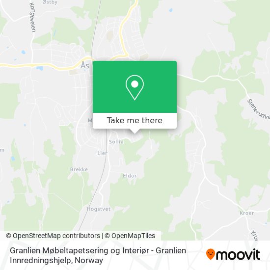 Granlien Møbeltapetsering og Interiør - Granlien Innredningshjelp map