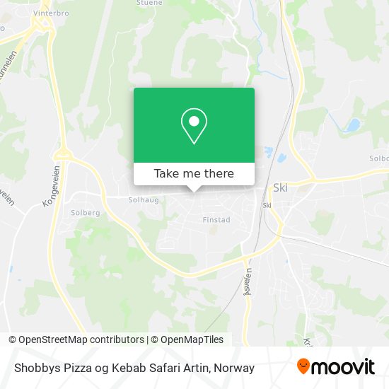 Shobbys Pizza og Kebab Safari Artin map