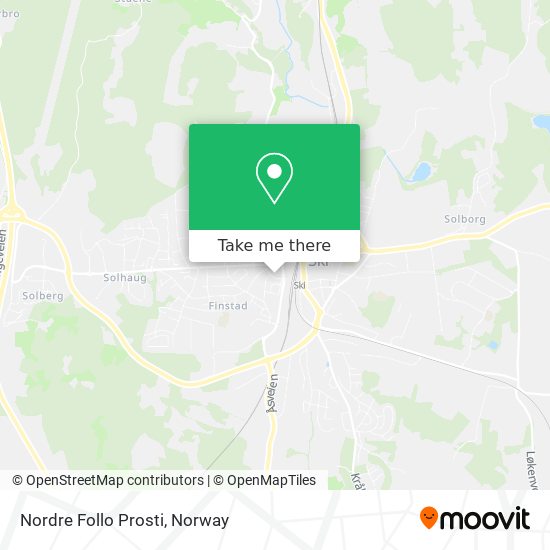 Nordre Follo Prosti map