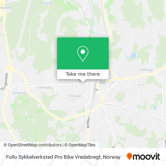 Follo Sykkelverksted Pro Bike Vredebregt map