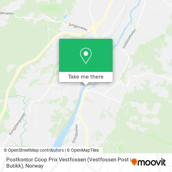Postkontor Coop Prix Vestfossen (Vestfossen Post i Butikk) map