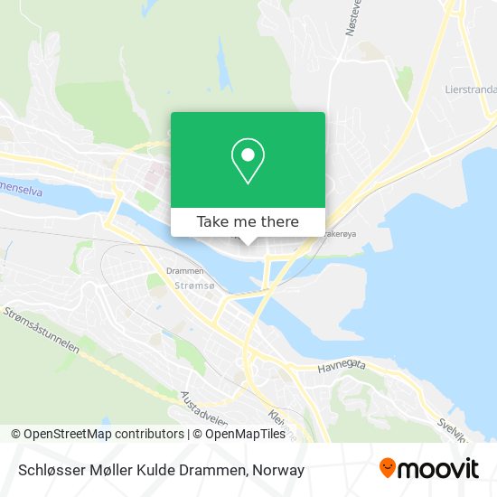 Schløsser Møller Kulde Drammen map