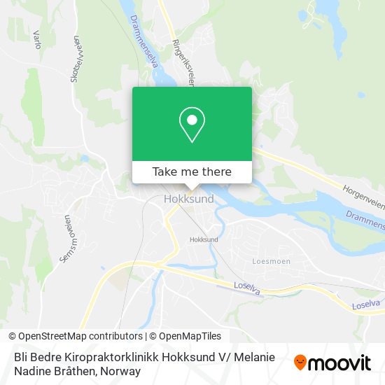 Bli Bedre Kiropraktorklinikk Hokksund V/ Melanie Nadine Bråthen map