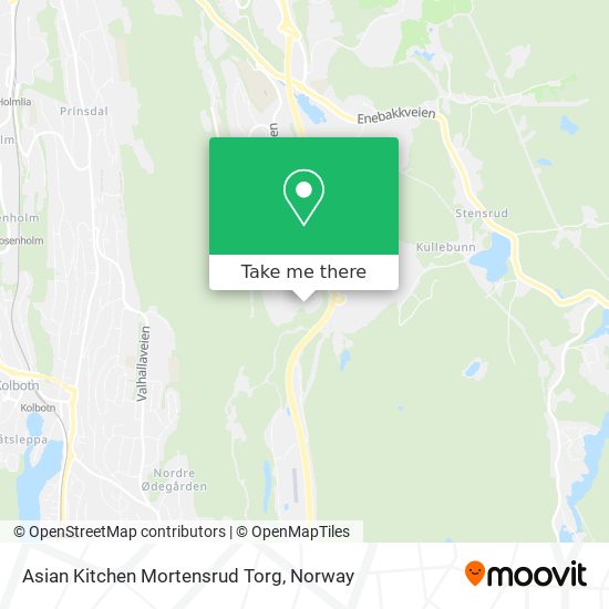 Asian Kitchen Mortensrud Torg map