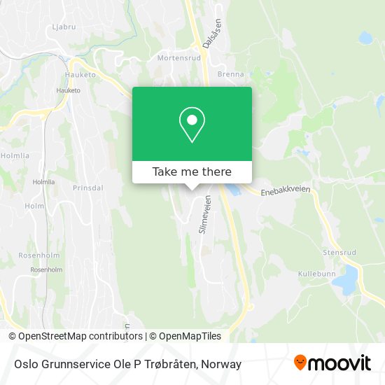 Oslo Grunnservice Ole P Trøbråten map