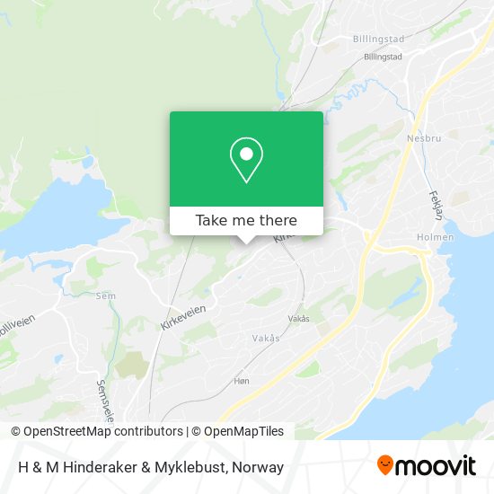 H & M Hinderaker & Myklebust map