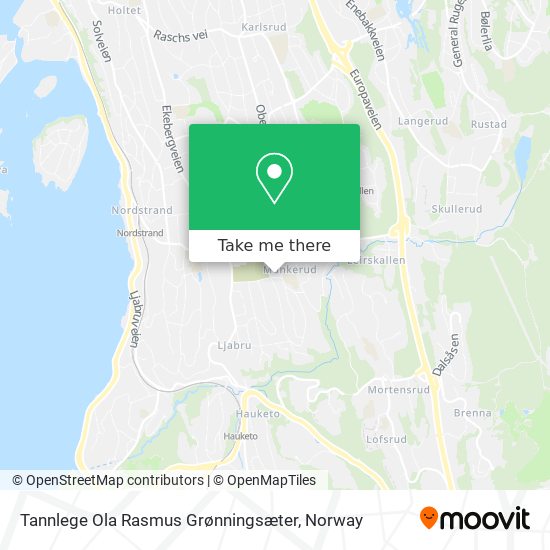 Tannlege Ola Rasmus Grønningsæter map