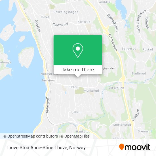 Thuve Stua Anne-Stine Thuve map