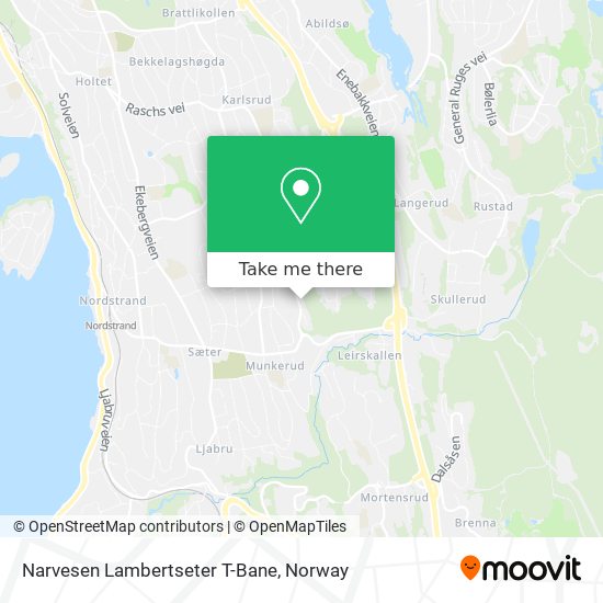 Narvesen Lambertseter T-Bane map