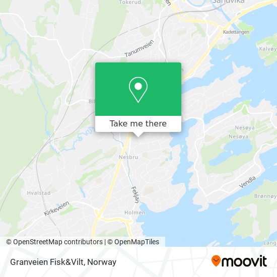 Granveien Fisk&Vilt map