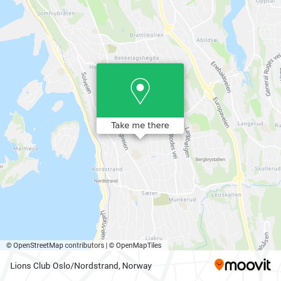 Lions Club Oslo/Nordstrand map