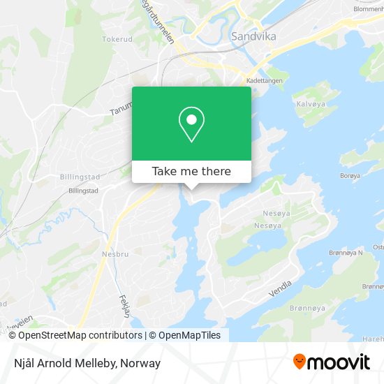 Njål Arnold Melleby map