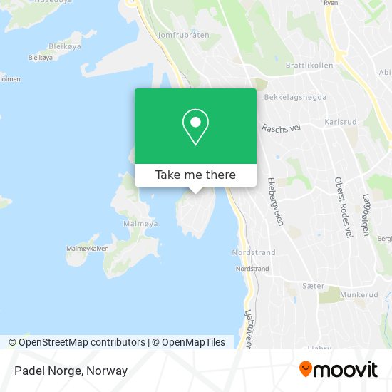 Padel Norge map